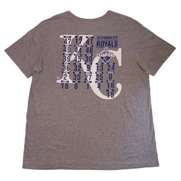 Nike Tee Kansas City Royals Mens XL World Series Champions Gray Short Sleeve - Picture 6 of 7